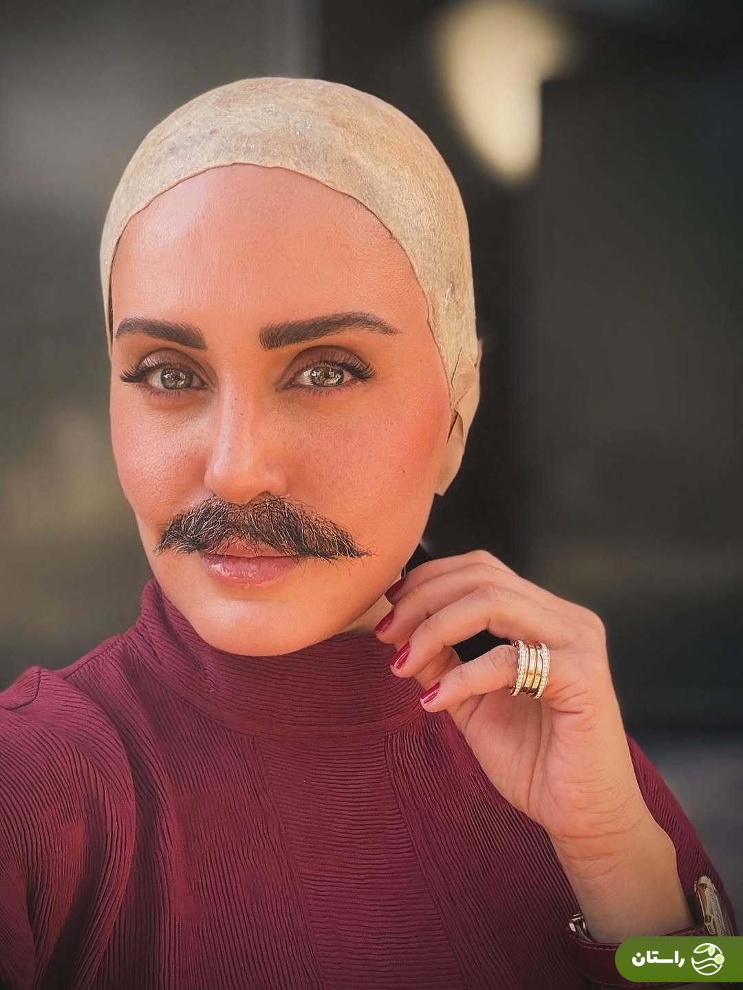 (عکس) گریم جدید الناز شاکردوست با سبیل