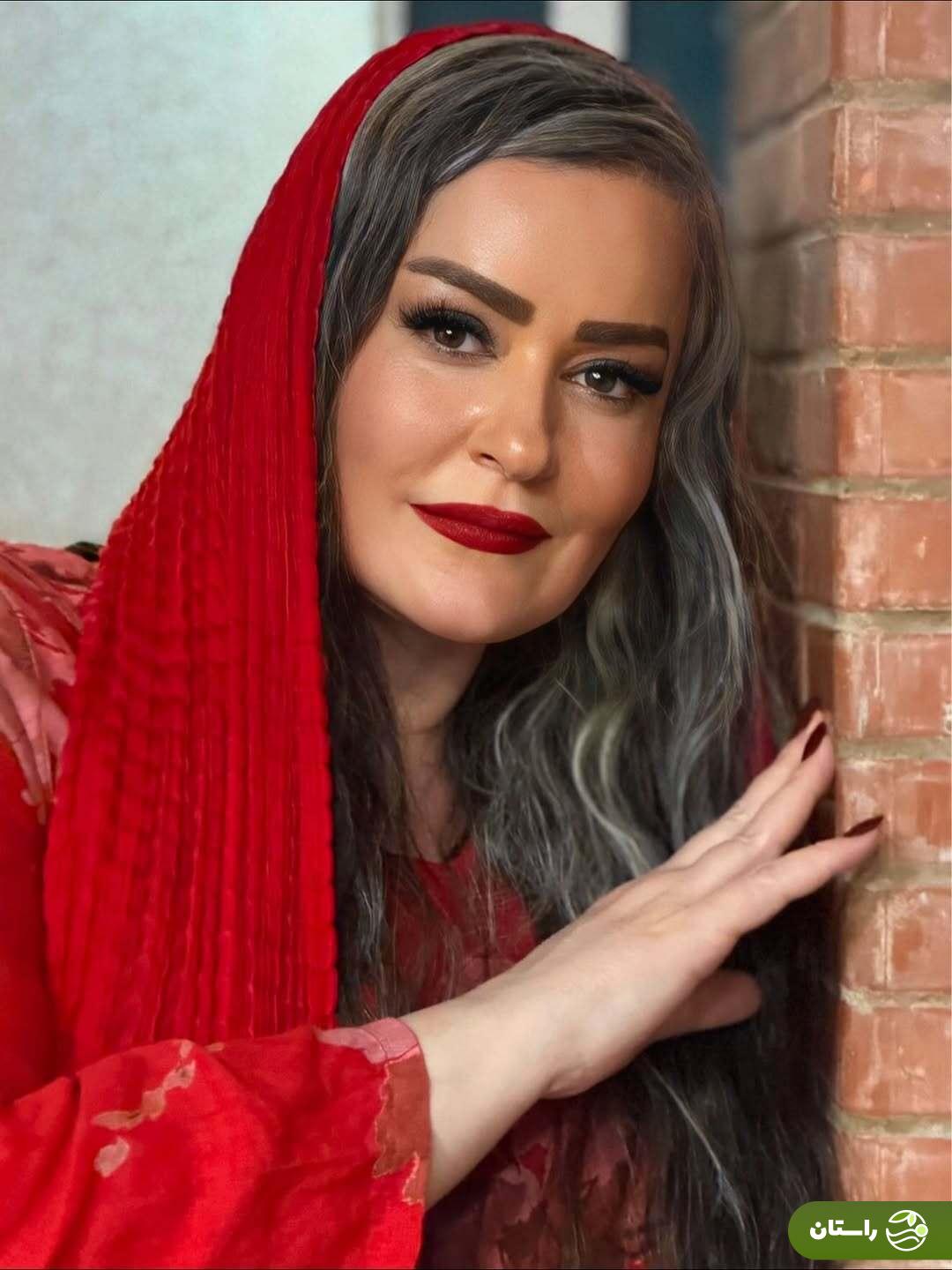 (تصاویر) استایل خاص و شیک نعیمه نظام دوست با پیراهن قرمز