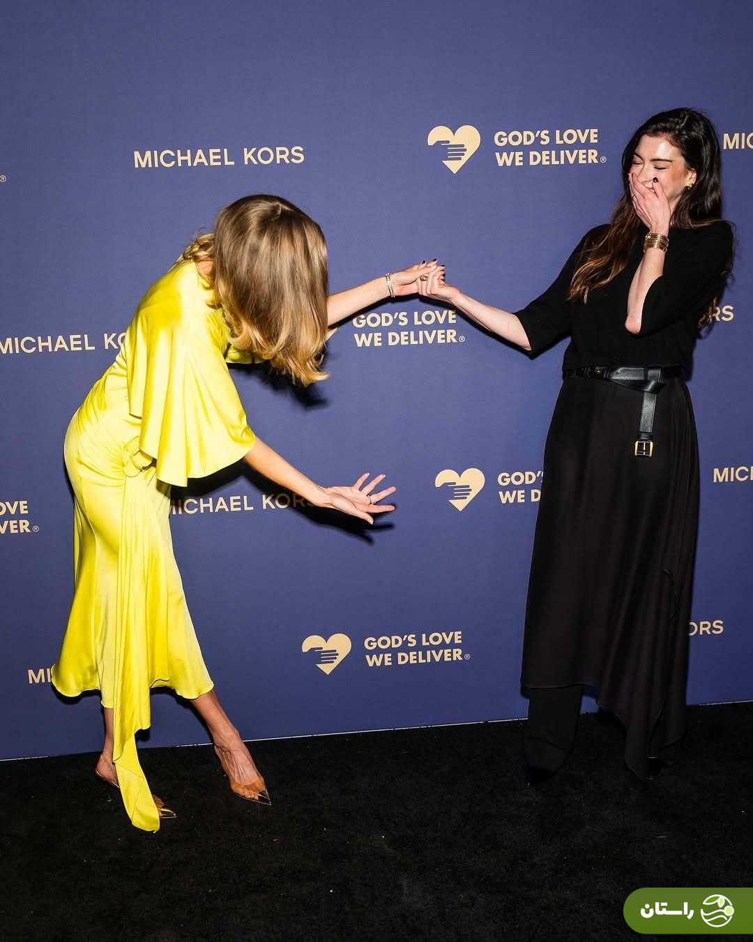 عکس‌های صمیمانه جی جی حدید و آن هاتاوی در یک مراسم