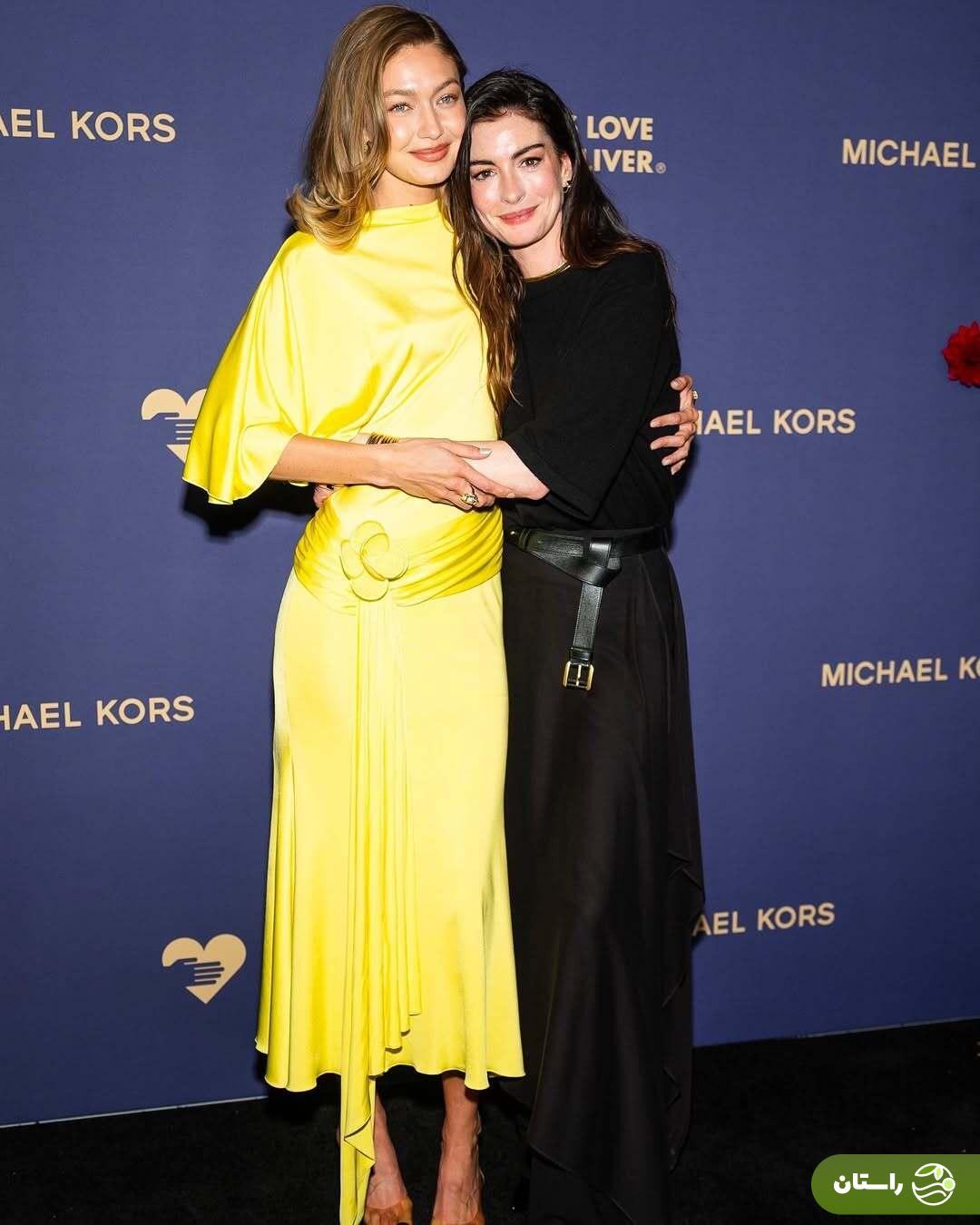 عکس‌های صمیمانه جی جی حدید و آن هاتاوی در یک مراسم