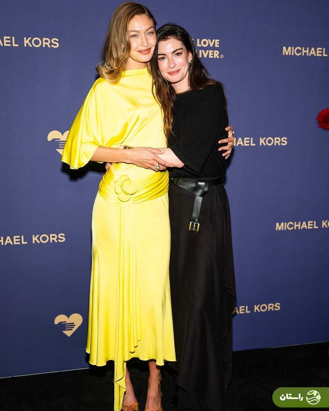 عکس‌های صمیمانه جی جی حدید و آن هاتاوی در یک مراسم