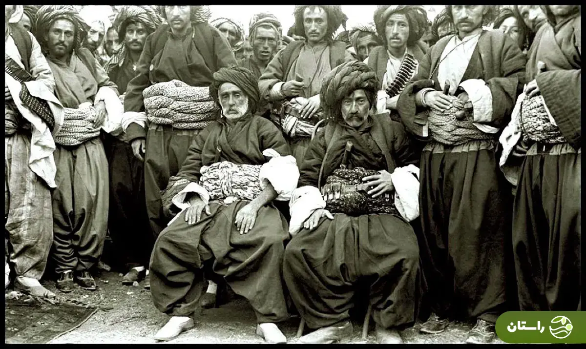 (عکس) تونل زمان؛ رؤسای ایل منگور، از ایل‌های کُرد؛ ۱۱۲ سال پیش