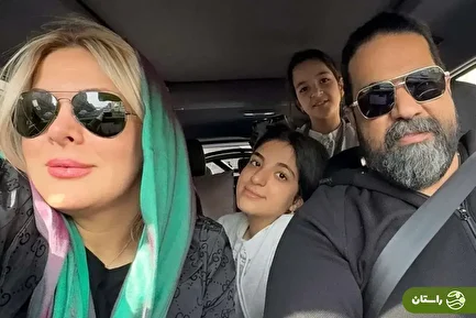 عکس خانوادگی جدید رضا صادقی؛ همسر و دخترانش