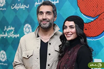 (عکس) سمانه پاکدل با «جلیقه سنتی» در کنار هادی کاظمی و امین حیایی در اکران «آقای زالو»