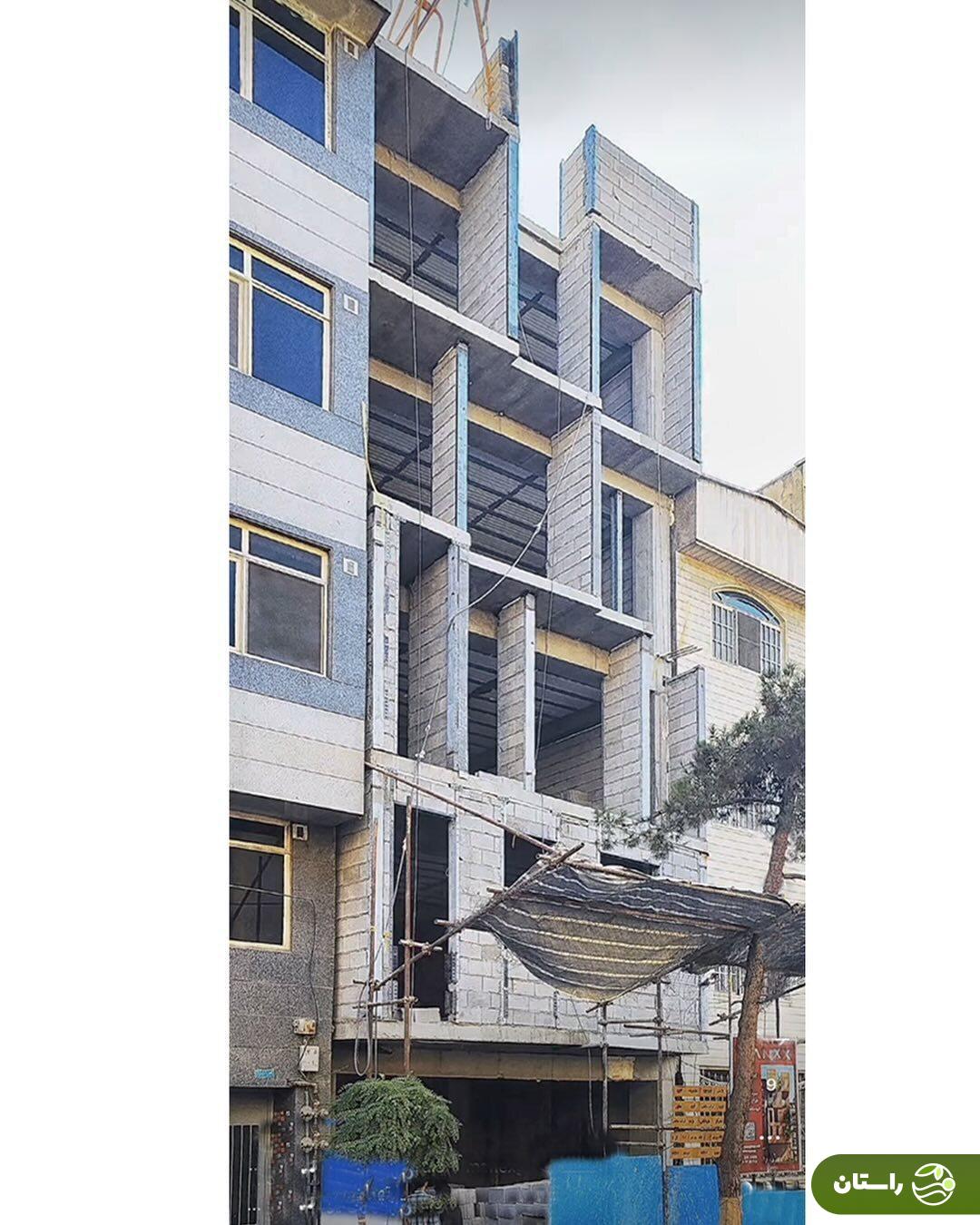 (عکس) معماری متفاوت نمای آپارتمان یوسف آباد