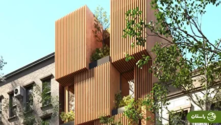 (عکس) معماری متفاوت نمای آپارتمان یوسف آباد