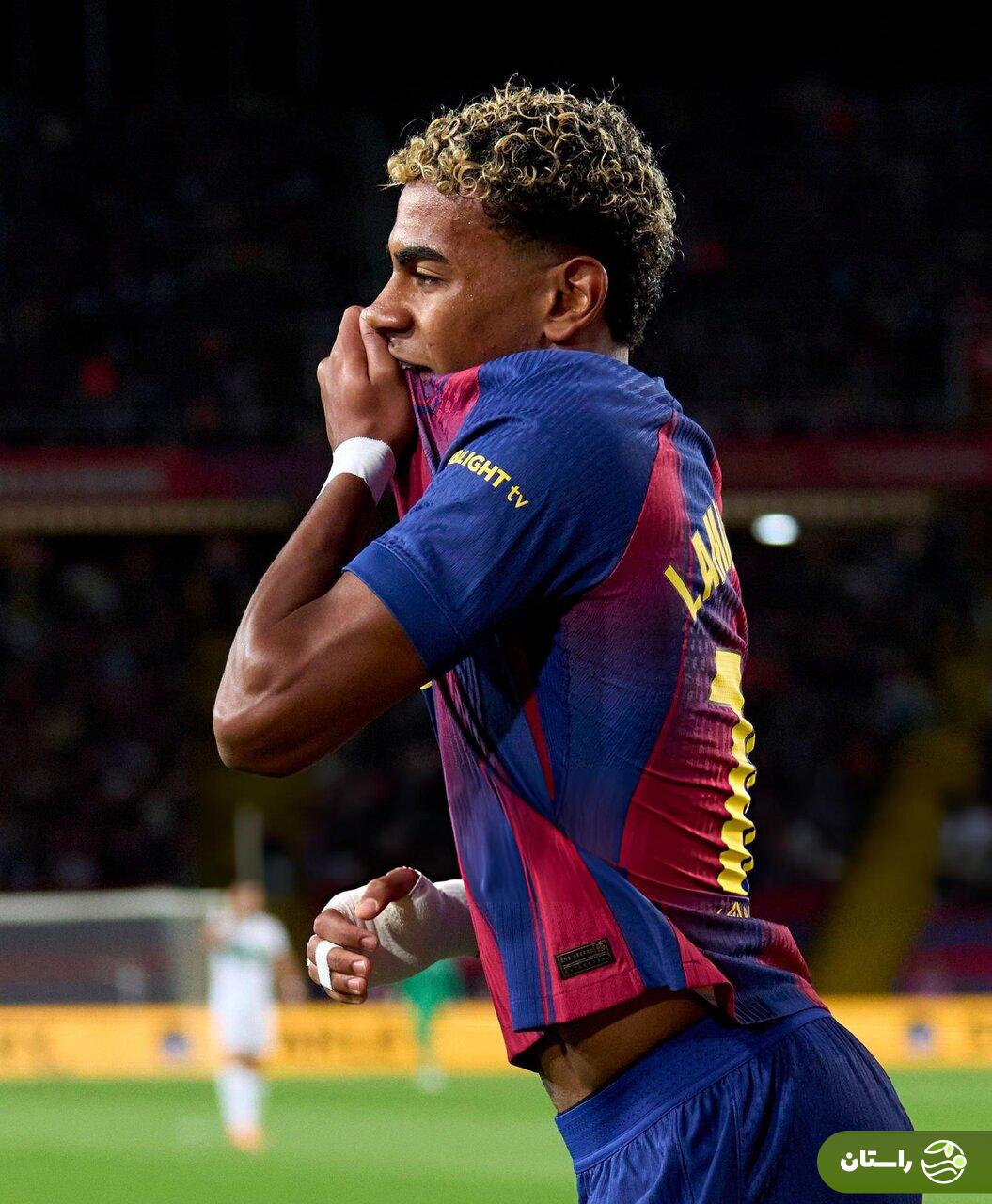 (عکس) جدیدترین بوسه یامال بعد از جدایی