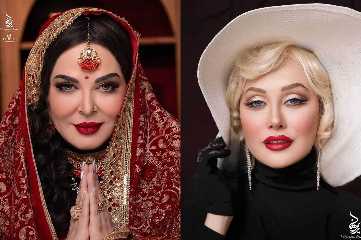 گریم بازیگران ایرانی با الهام از چهره‌های مشهور جهان: بهاره رهنما و آیشواریا، آرام جعفری و مرلین مونرو!