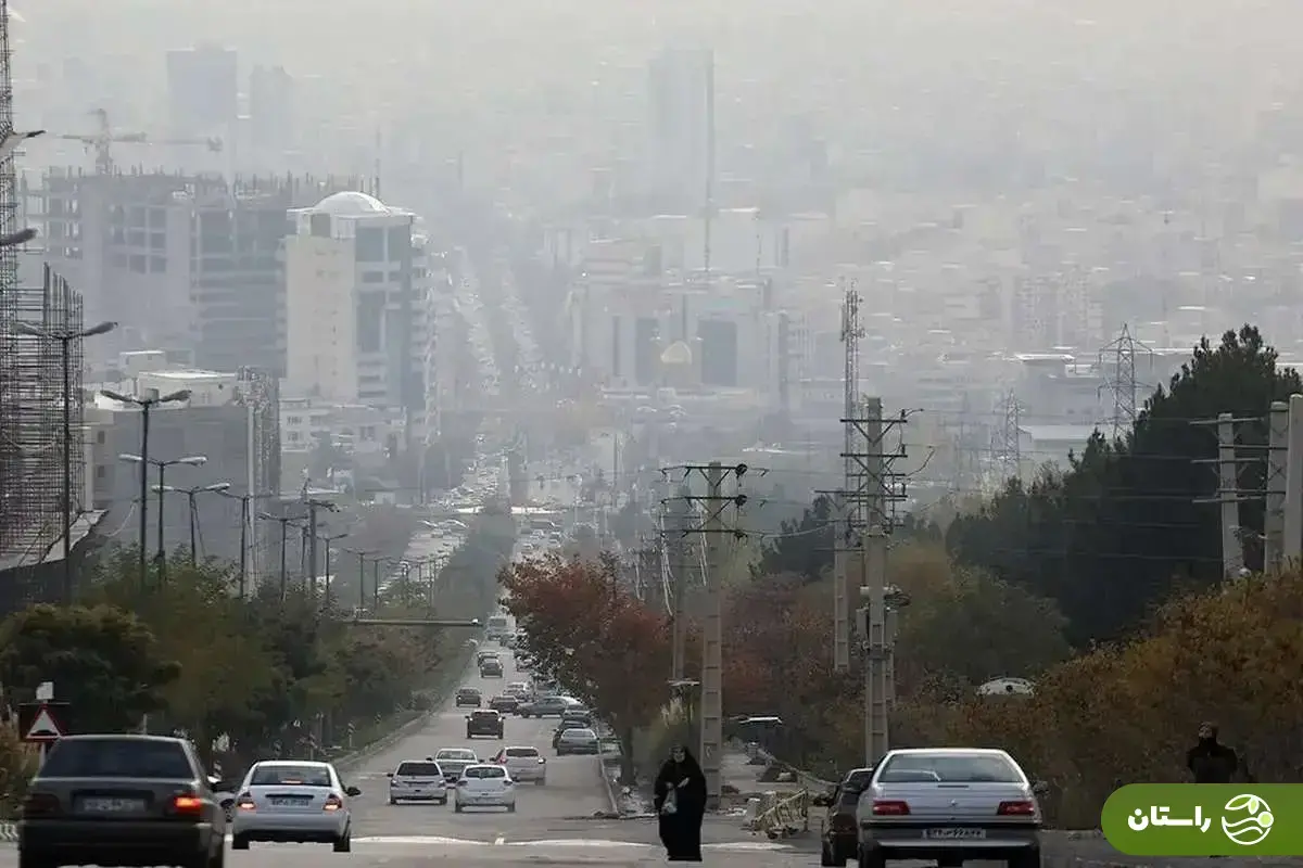 نقشه آلودگی هوای تهران به تفکیک مناطق امروز سه‌شنبه ۱۳ آبان ۱۴۰۴؛ منطقه ۱۹ در وضعیت قرمز قرار دارد