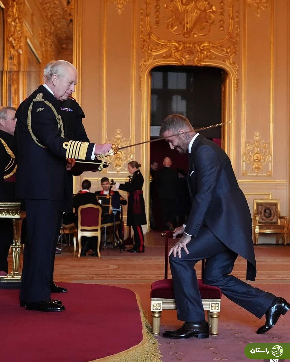 (تصاویر) دیوید بکهام شوالیه شد (تصاویر) دیوید بکهام شوالیه شد