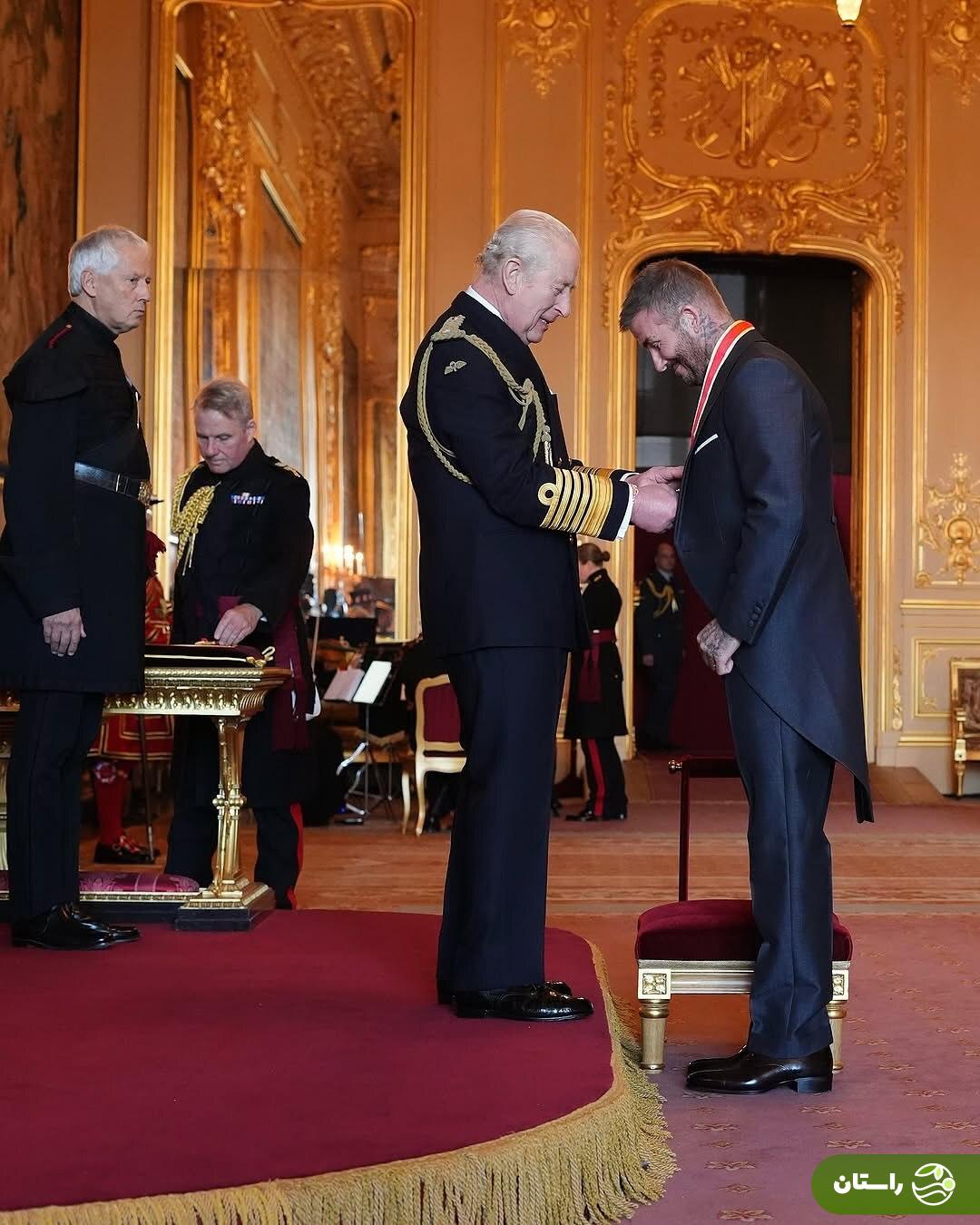 (تصاویر) دیوید بکهام شوالیه شد (تصاویر) دیوید بکهام شوالیه شد