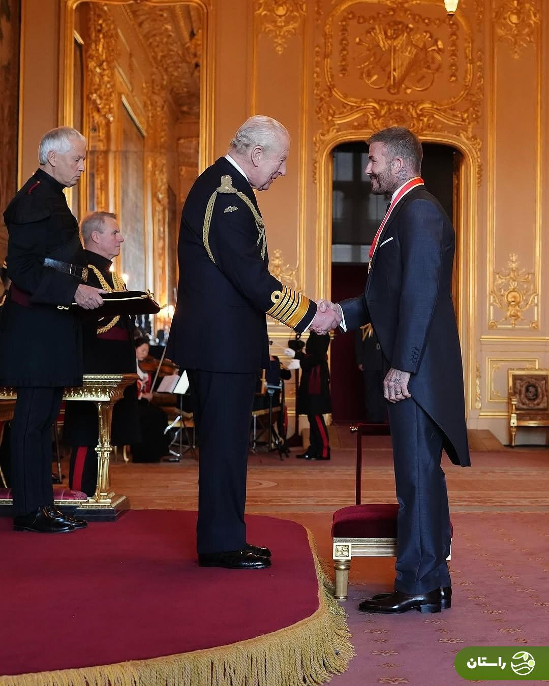 (تصاویر) دیوید بکهام شوالیه شد (تصاویر) دیوید بکهام شوالیه شد