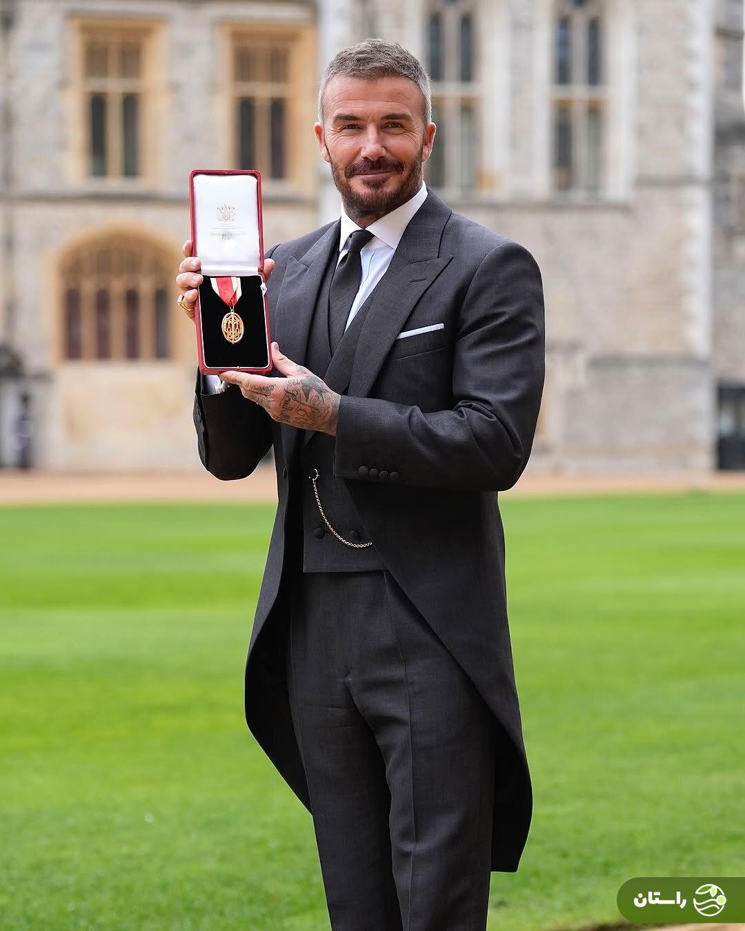 (تصاویر) دیوید بکهام شوالیه شد (تصاویر) دیوید بکهام شوالیه شد