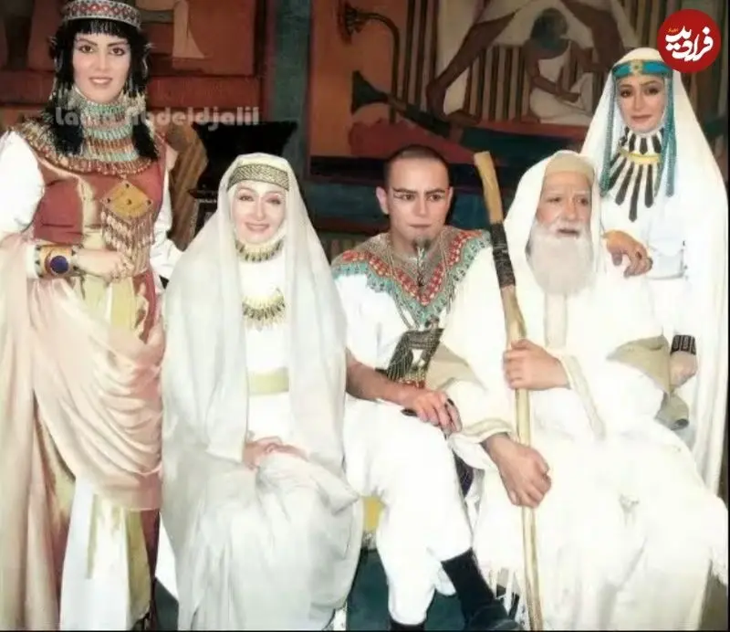 (عکس) تونل زمان؛ «زلیخا، آخناتون، آسنات و نفرتیتی» در پشت‌صحنه سریال یوسف