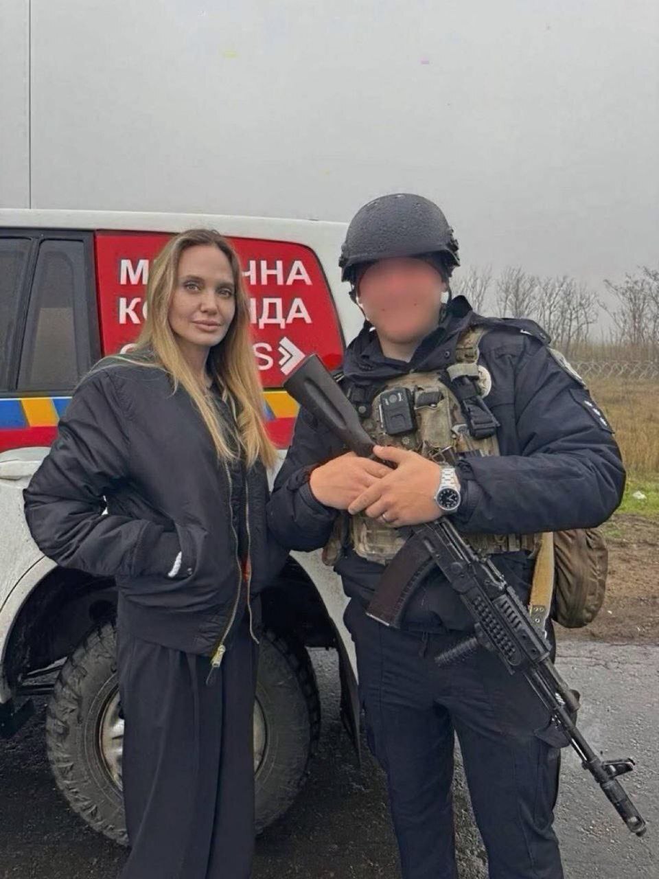 آنجلینا جولی در خط مقدم جنگ در اوکراین