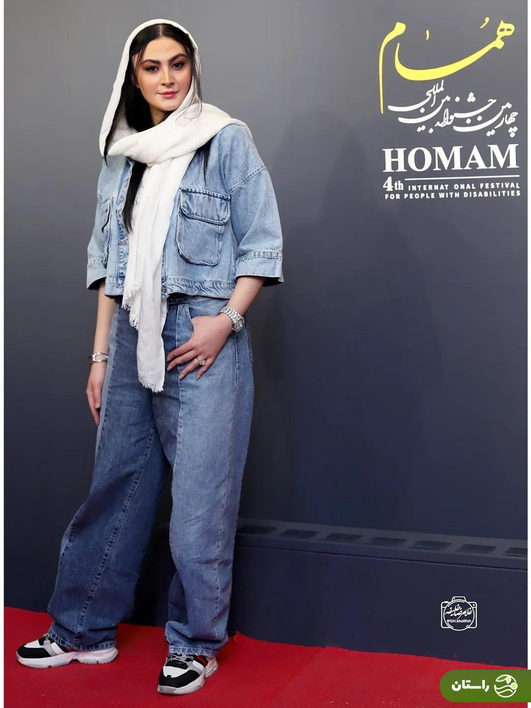 (تصاویر) استایل مریم مومن در جشنواره بین‌المللی همام