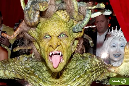 تصاویری از لباس‌ها و گریم عجیب و غریب سلبریتی‌ها در مهمانی هالووین هایدی کلوم