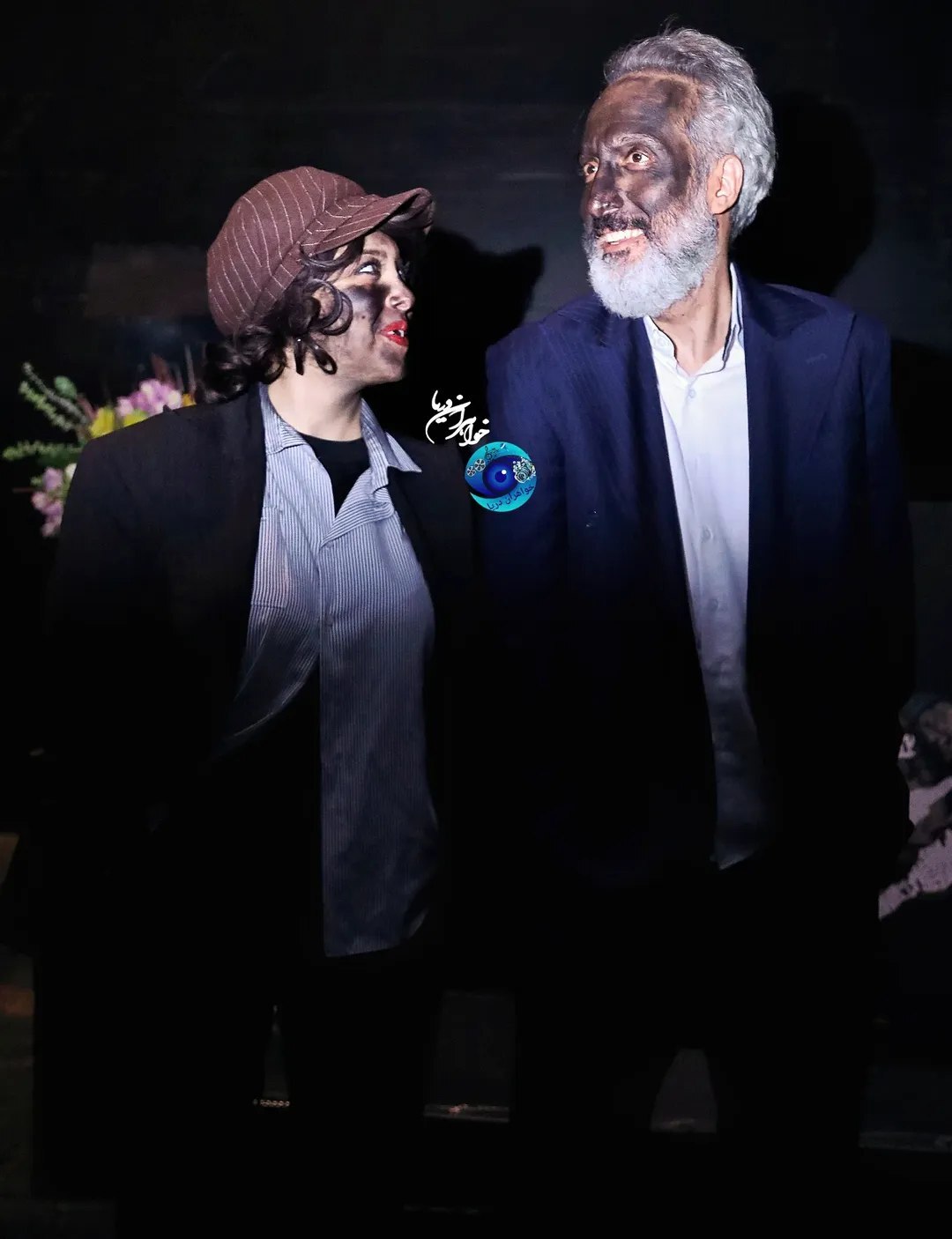 (عکسی) گریم عجیب و شوکه‌کننده صدف اسپهبدی در نمایش «شب»