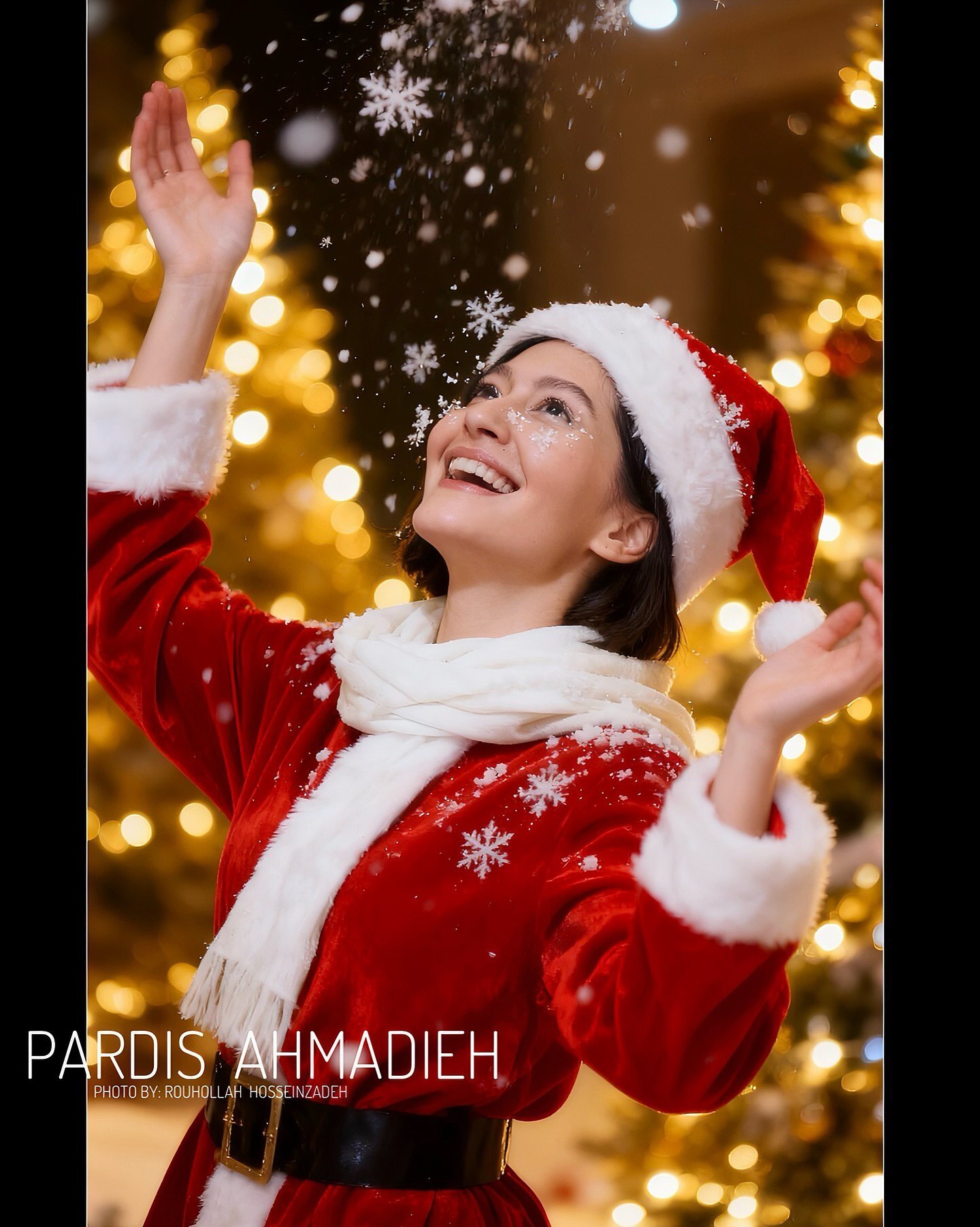 (عکس) «پردیس احمدیه» لباس بابانوئل پوشید!