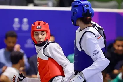 (عکس) قهرمانی ساینا کریمی در ریاض و سلام نظامی مهروز ساعی