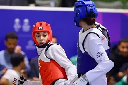 (عکس) قهرمانی ساینا کریمی در ریاض و سلام نظامی مهروز ساعی