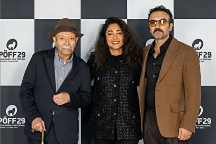 (عکس) حضور گلشیفته فراهانی و علی نصیریان در فرش قرمز «آه، چه روزهای خوشی بود»