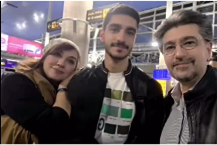 (ویدئو) اشک‌های امیرحسین مدرس در فرودگاه، هنگام مهاجرت پسرش ایلیا به ایتالیا