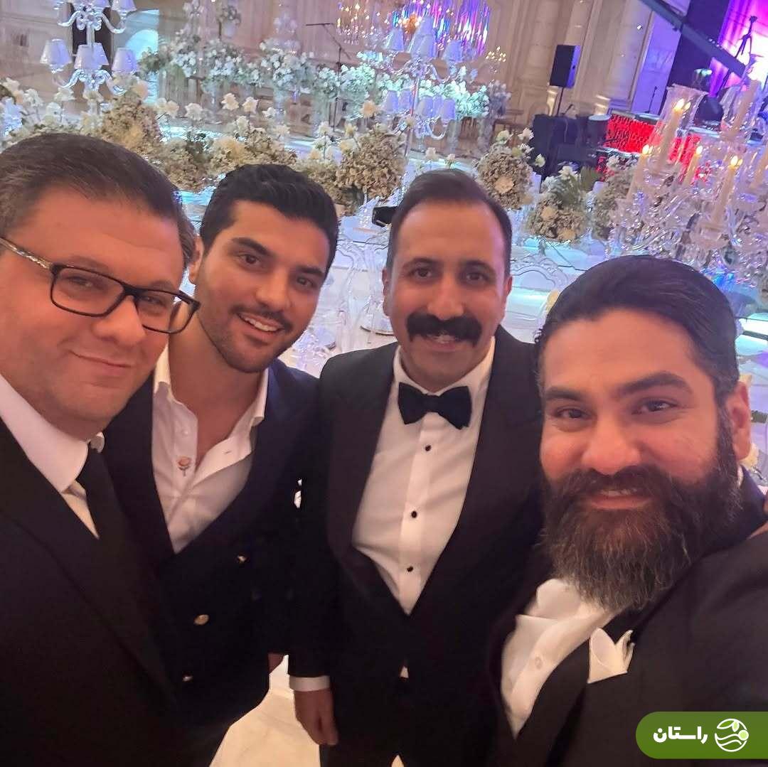 تصاویری از سینا مهراد و خواننده مشهور در یک عروسی