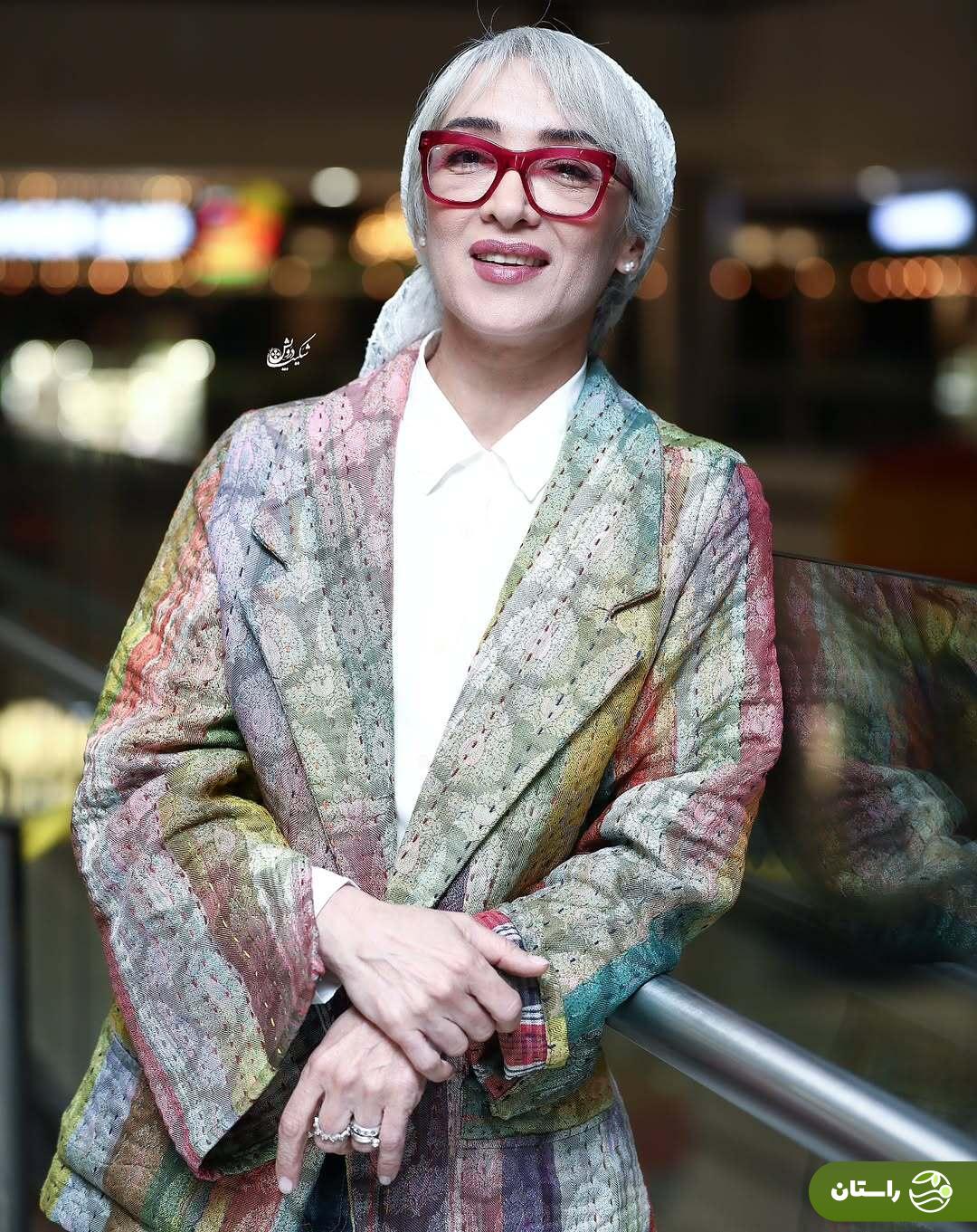 (تصاویر) استایل پانته‌آ پناهی‌ها با عینک قرمز و کتی رنگی در اکران مردمی فیلم سینمایی غریزه