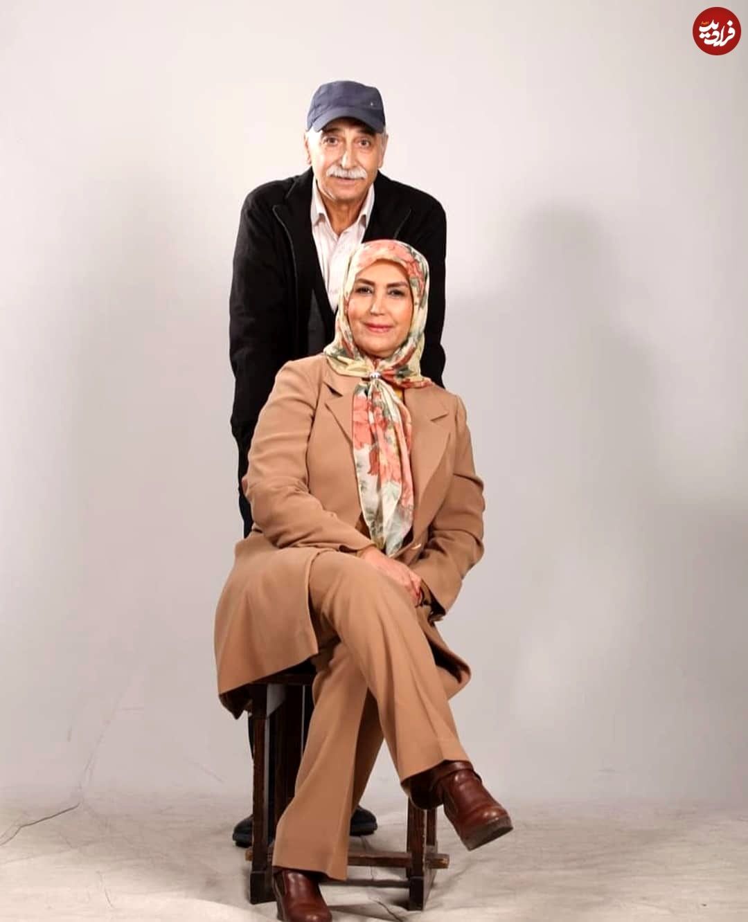 (عکس) تونل زمان؛ «کاریماما، ندیمه زلیخا» سریال یوسف پیامبر در کنار همسرش؛ سال ۹۸