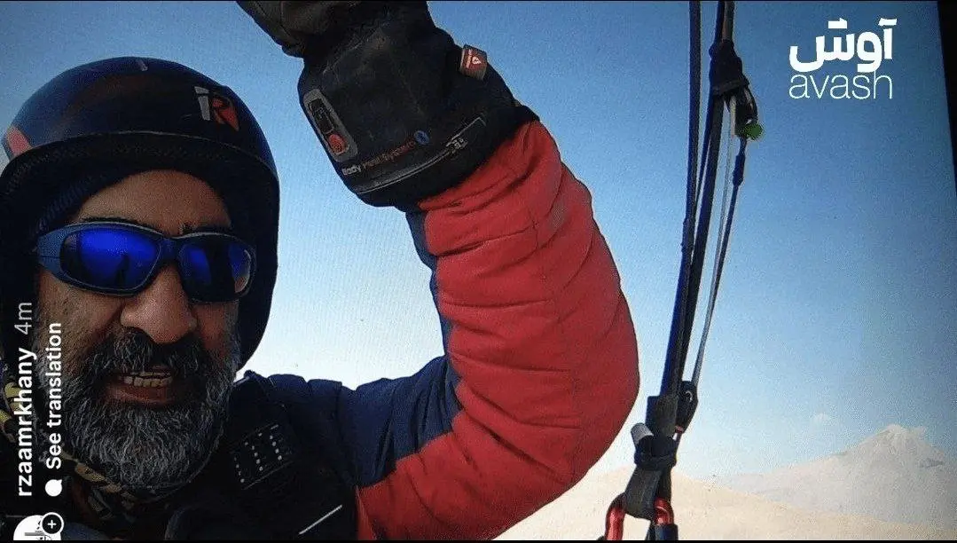 آخرین وضعیت رضا امیرخانی پس از سقوط با پاراگلایدر + ویدئو