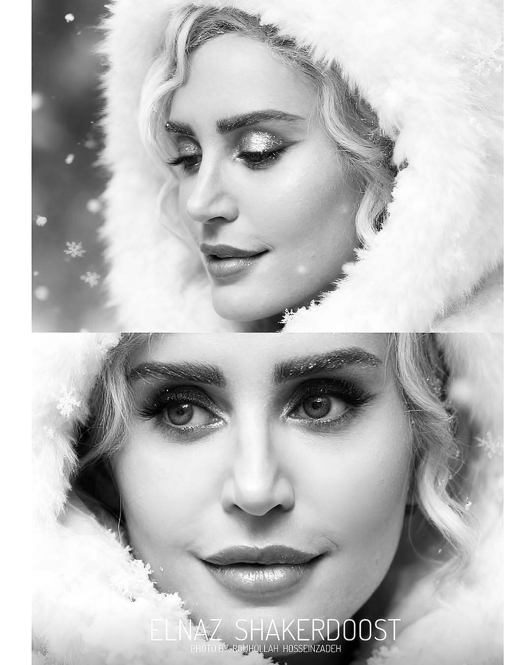 عکس‌های جادویی هوش مصنوعی از «الناز شاکردوست» زیر بارش برف