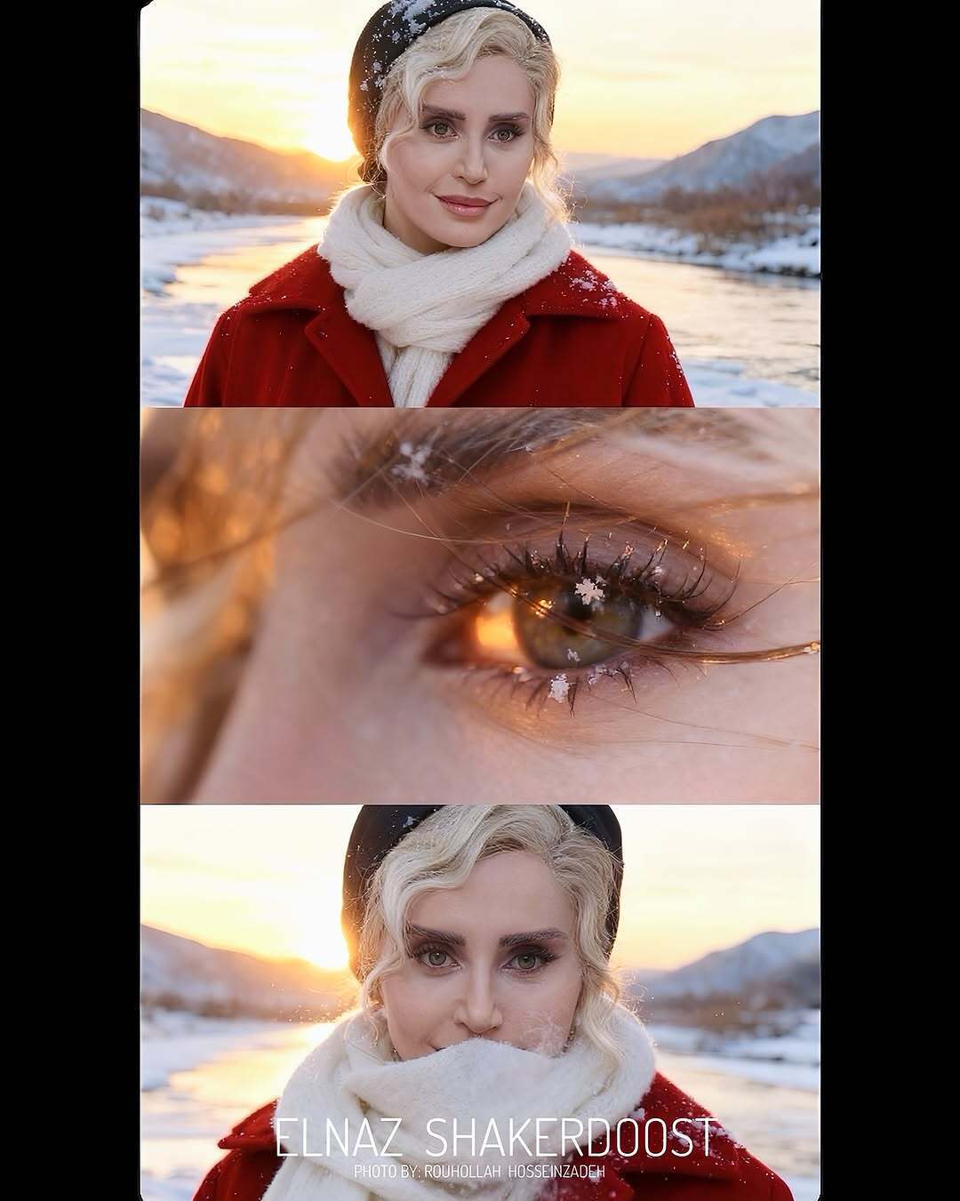 عکس‌های جادویی هوش مصنوعی از «الناز شاکردوست» زیر بارش برف