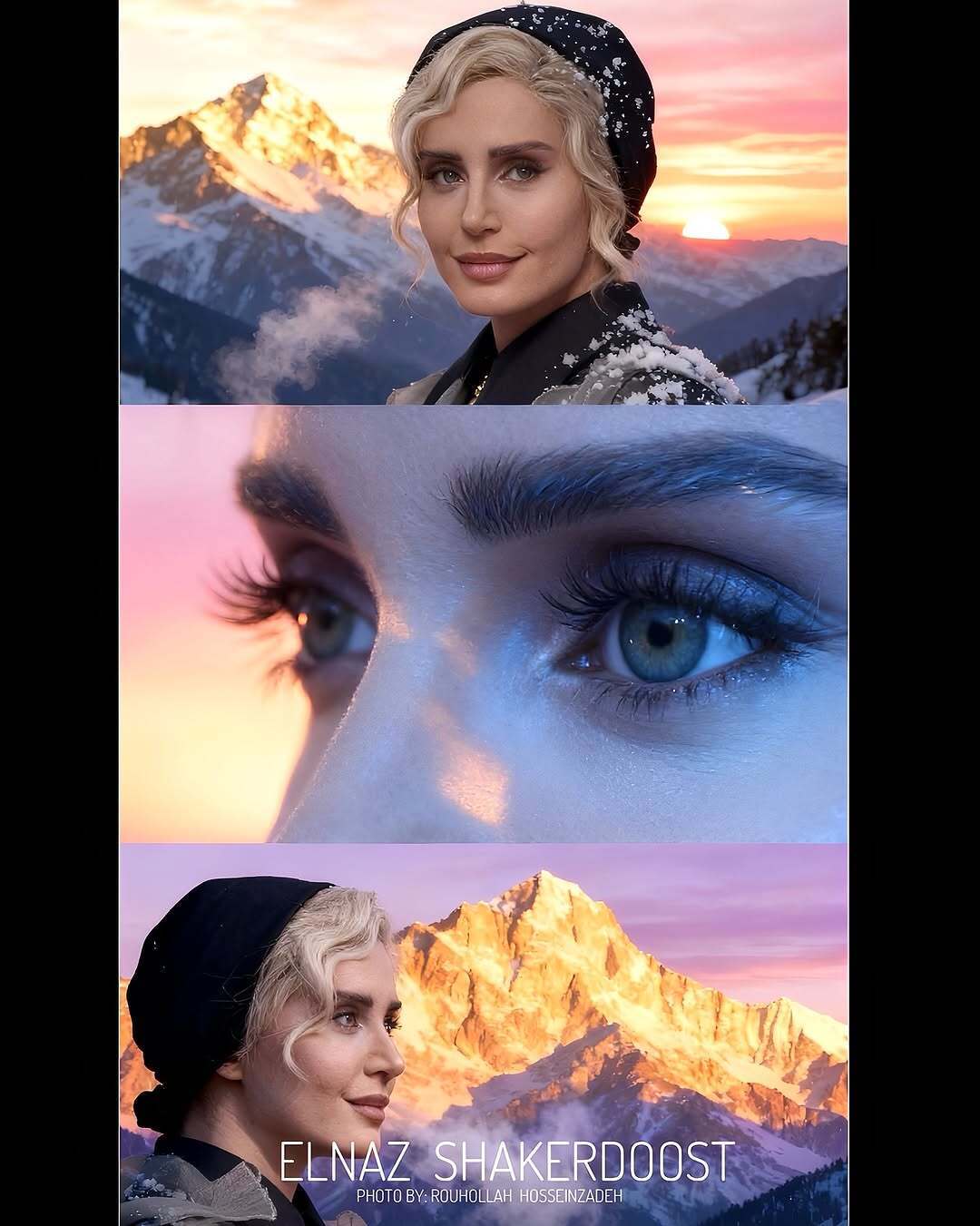 عکس‌های جادویی هوش مصنوعی از «الناز شاکردوست» زیر بارش برف