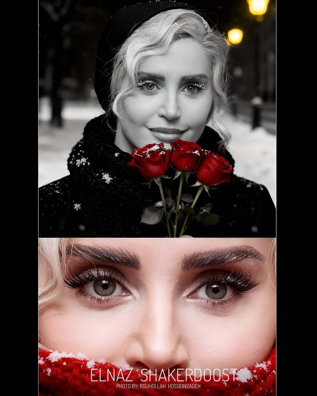 عکس‌های جادویی هوش مصنوعی از «الناز شاکردوست» زیر بارش برف