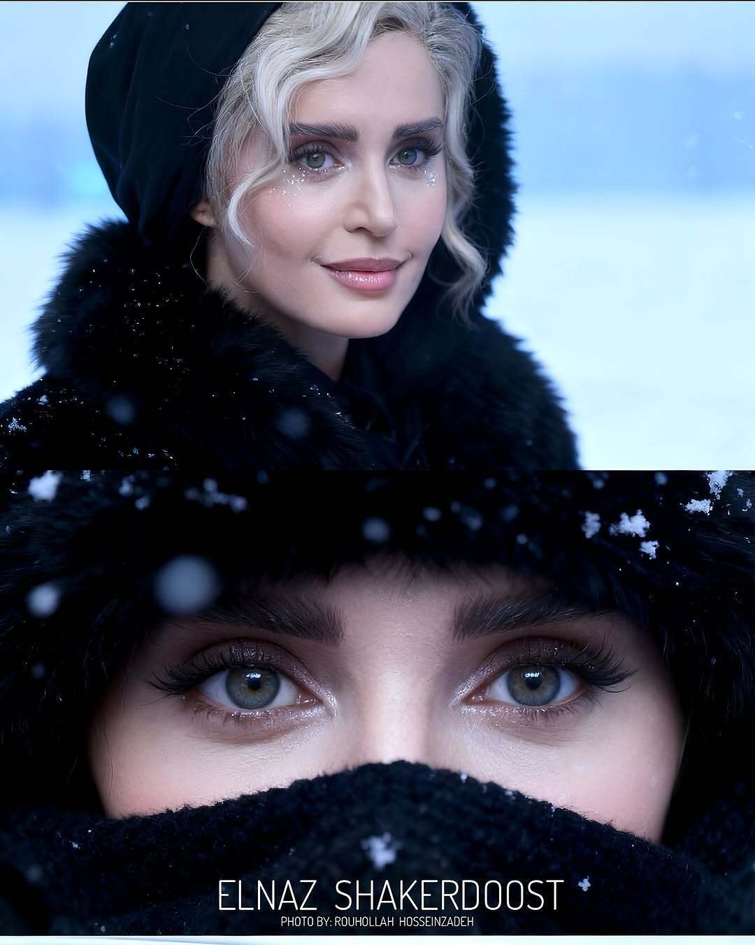 عکس‌های جادویی هوش مصنوعی از «الناز شاکردوست» زیر بارش برف