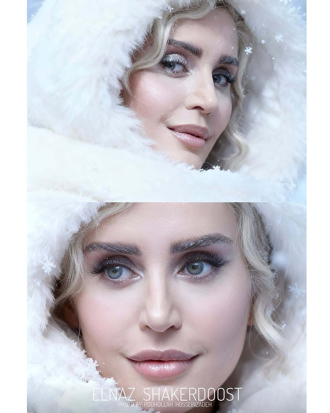 عکس‌های جادویی هوش مصنوعی از «الناز شاکردوست» زیر بارش برف