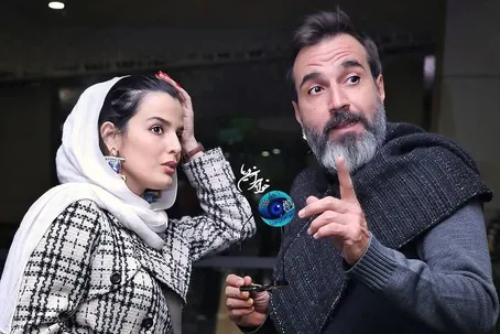 (عکس) سلفی سوجان و جاوید در پشت صحنه سریال سوجان