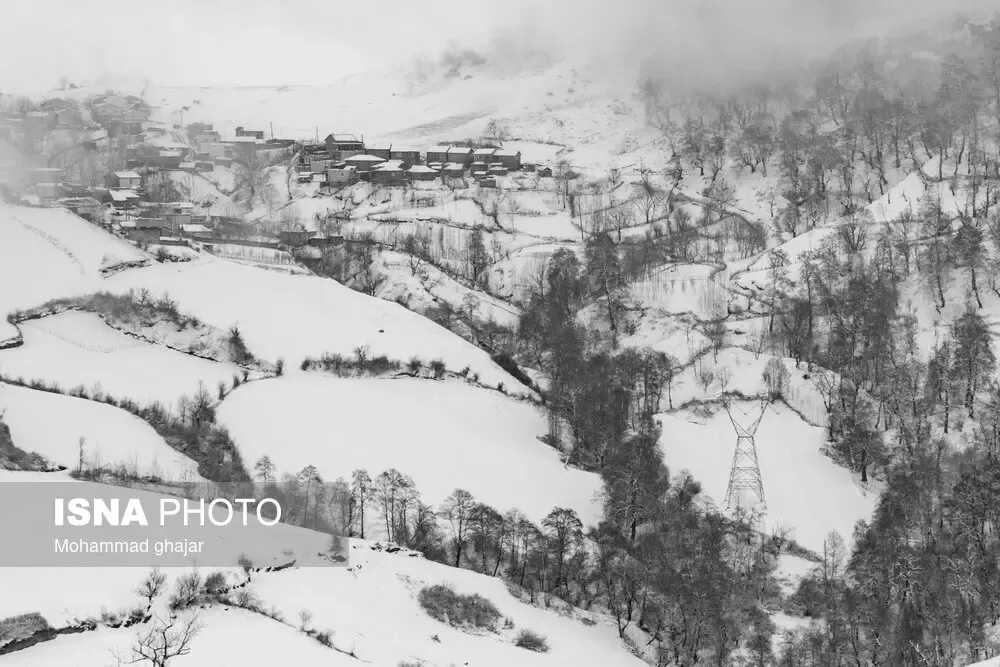 بارش برف در گلستان