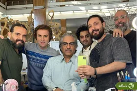 عکس | مهران مدیری و تینا پاکروان در پشت صحنه سریال تاسیان