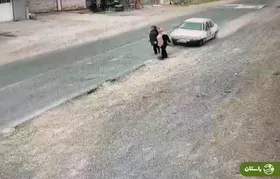 (ویدئو ۱۶+)  لحظه وحشتناک زیر گرفتن عمدی ۲ زن در مازندران  توسط پراید