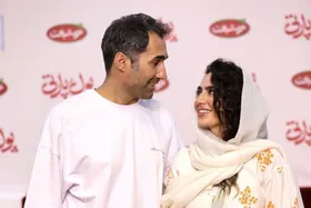 عکس |‌ خنده‌های سمانه پاکدل و هادی کاظمی در اکران خصوصی «پول و پارتی»