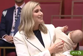 ویدئو | نخستین سخنرانی خانم نماینده با نوزاد در آغوش