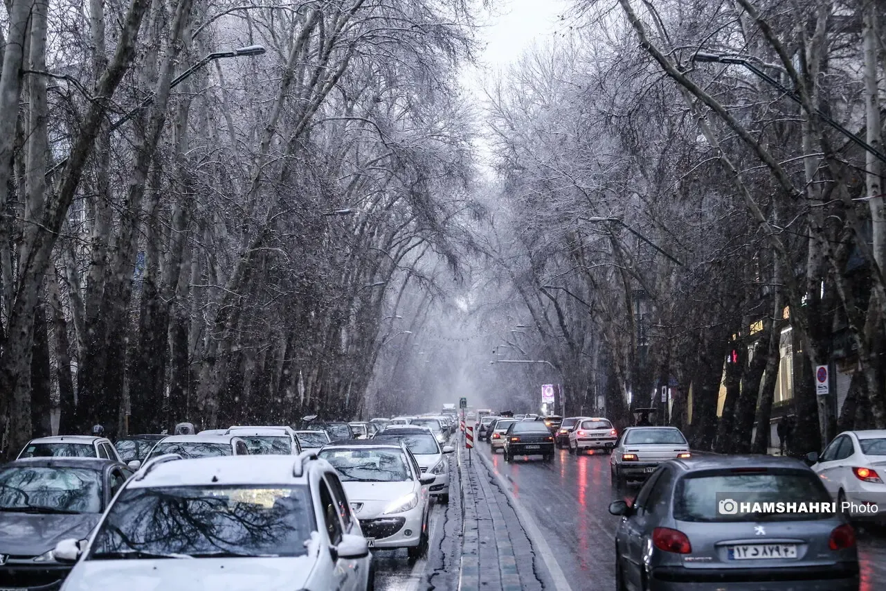 بارش برف در شمال تهران بارش برف در شمال تهران