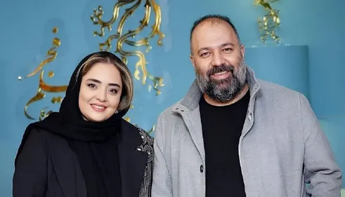 (ویدئو) عاشقانه‌های علی اوجی و نرگس محمدی، در مراسم رونمایی از آلبوم محمدرضا منصوری، «داد از جدایی»