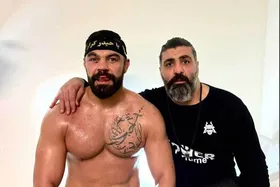 (تصاویر) حمید صفت و امیرعلی اکبری، مبارز ایرانی رشته MMA در یک قاب