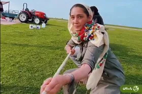 ویدئو |‌ طناب‌کشی با هدیه تهرانی در سیزده بدر