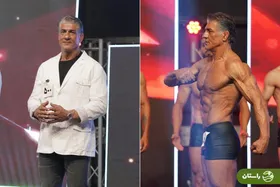 تصاویر | علیرضا حیدری در ۴۹ سالگی همه را شگفت‌زده کرد؛ فیگورهای حیدری روی استیج فیتنس