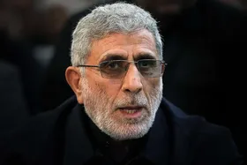 (عکس) خوش و بش سردار قاآنی با قالیباف در یک مراسم