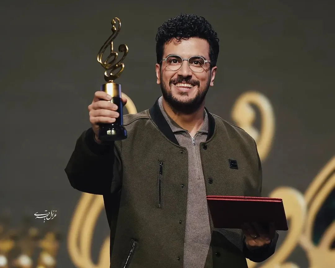 امیرحسین قیاسی و همسرش در جشن حافظ